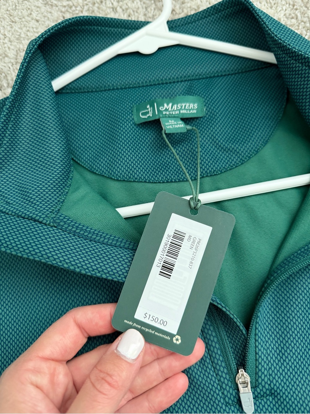 NEW Masters Peter Millar Quarter Zip - Picture 5 of 5
